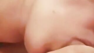 German Blonde Amateur Blowjob and Cum Swallowing