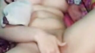 Big-Titted Asian Girl Rides Her Dildo on Webcam