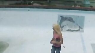 Pick up of a cute little bimbo