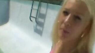 Pick up of a cute little bimbo