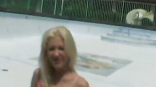 Pick up of a cute little bimbo