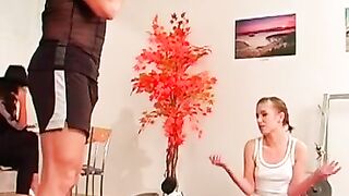 Babe takes a piss shower