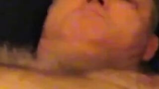 Mature Bear and His Young Neighbor Jerk Off Together