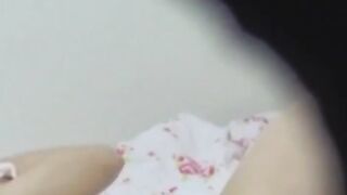 Hidden cam spies stunning babe poking her pussy deep