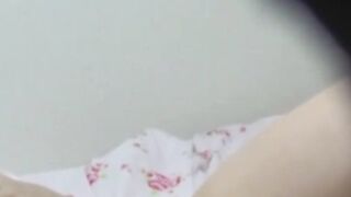 Hidden cam spies stunning babe poking her pussy deep