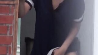 Voyeur snares Japanese chicks pissing in a public park