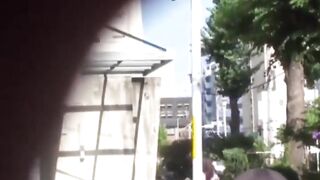 Voyeur snares Japanese chicks pissing in a public park
