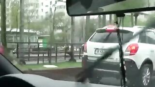 Public City Car Ride: Solo Female Orgasm with a Sex Toy