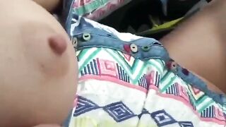 Public City Car Ride: Solo Female Orgasm with a Sex Toy