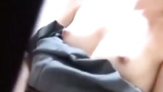 Japanese caught on cam fucking herself with a thick marker