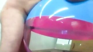 Daddy Plays with Inflatable Beach Ball Sex Toy 3