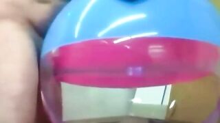 Daddy Plays with Inflatable Beach Ball Sex Toy 3