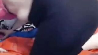 Russian Girl Teases in Spandex Yoga Leggings - Webcam Show