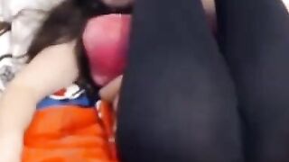 Russian Girl Teases in Spandex Yoga Leggings - Webcam Show
