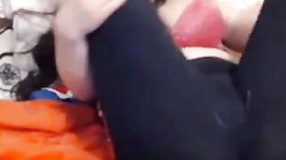 Russian Girl Teases in Spandex Yoga Leggings - Webcam Show