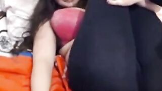 Russian Girl Teases in Spandex Yoga Leggings - Webcam Show