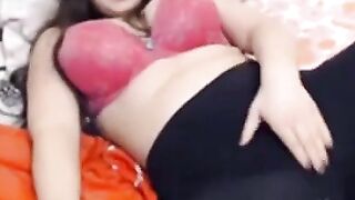 Russian Girl Teases in Spandex Yoga Leggings - Webcam Show