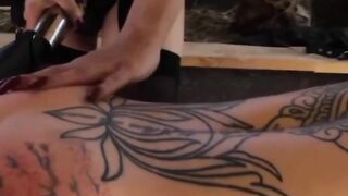 TS Ariel Demure Ties Torments Fucks and Cums Tattooed Slave Vanessa Vega