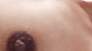 Rear bang for an Asian girl
