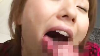 Sexy Asian's pink pussy licked
