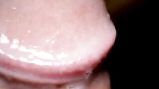 Close-up POV Blowjob with a Sexy Teen Brunette Babe