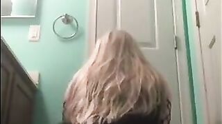 Crossdresser Rides Dildo to Orgasm