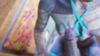 Tattooed hottie Anuskatzz has fun in the RV