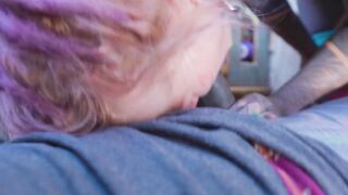 Tattooed hottie Anuskatzz has fun in the RV