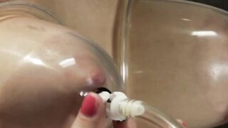 Blonde Tits Sucked and Machine Fucked