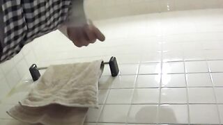 Voyeur sets a cam under toilet to see various pissing pussies