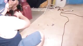 Spicy Halloween deep throat session with fledgling nymph in Point of view porno -