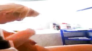 Spying my naked curvy stepmom in the bathroom