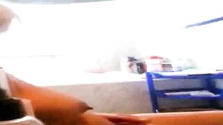 Spying my naked curvy stepmom in the bathroom