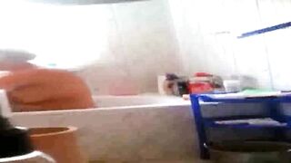 Spying my naked curvy stepmom in the bathroom