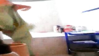 Spying my naked curvy stepmom in the bathroom