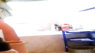 Spying my naked curvy stepmom in the bathroom