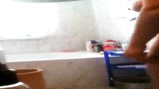 Spying my naked curvy stepmom in the bathroom