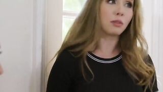 Lesbian babes double penetrating big tits bff with strap on