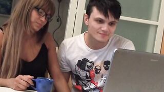 Two men fuck one girl