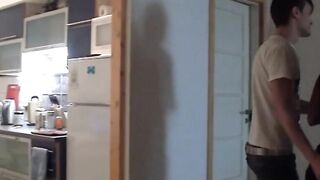 Two men fuck one girl