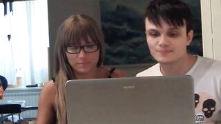 Two men fuck one girl