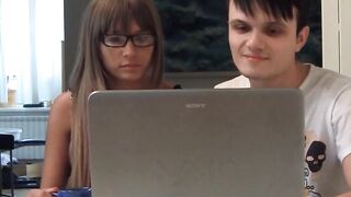Two men fuck one girl