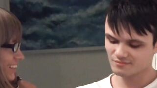 Two men fuck one girl