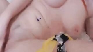 Busty Amateur Toys and Fingers Her Pussy on Webcam