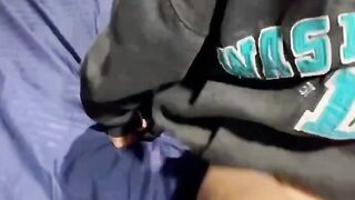 Homemade video of skinny Becky quickie creampie