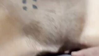 Homemade video of skinny Becky quickie creampie