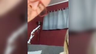 Hot Italian MILF blonde gets facial after hard anal pounding