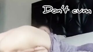 Innocent teen's morning anal solo session