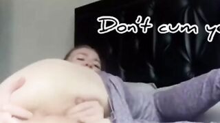 Innocent teen's morning anal solo session