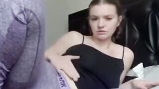 Innocent teen's morning anal solo session